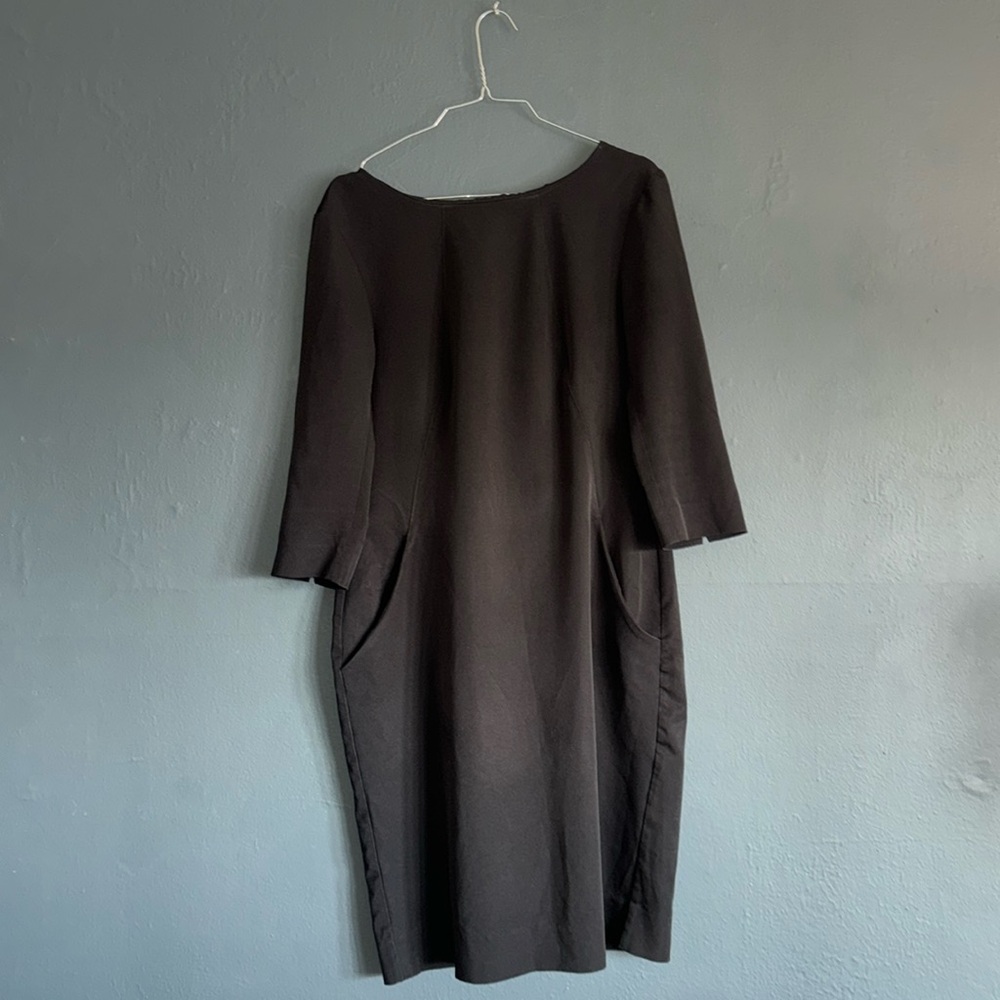 M.M. LAFLEUR MIDI DRESS BLACK SIZE 14